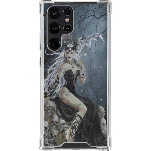 Gothic Queen with Silver Dragon by Nene Thomas Galaxy S22 Ultra Clear Case