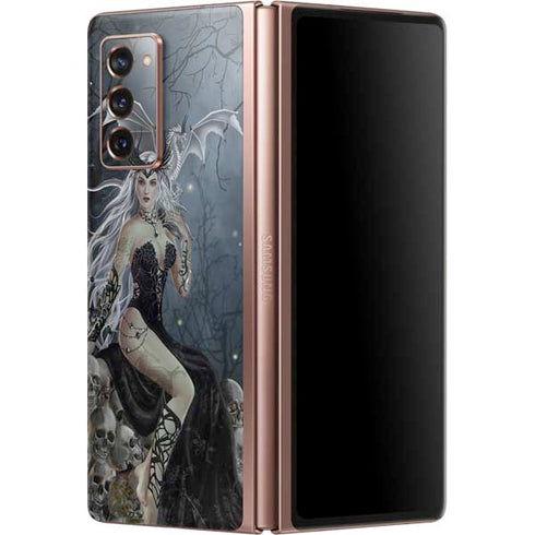Gothic Queen with Silver Dragon by Nene Thomas Galaxy Z Fold2 5G Skin
