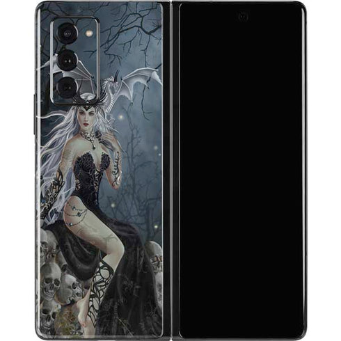 Gothic Queen with Silver Dragon by Nene Thomas Galaxy Z Fold2 5G Skin