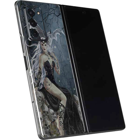 Gothic Queen with Silver Dragon by Nene Thomas Galaxy Z Fold2 5G Skin
