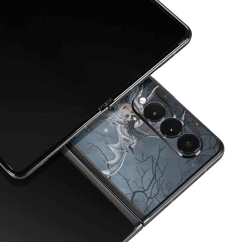 Gothic Queen with Silver Dragon by Nene Thomas Galaxy Z Fold4 5G Skin