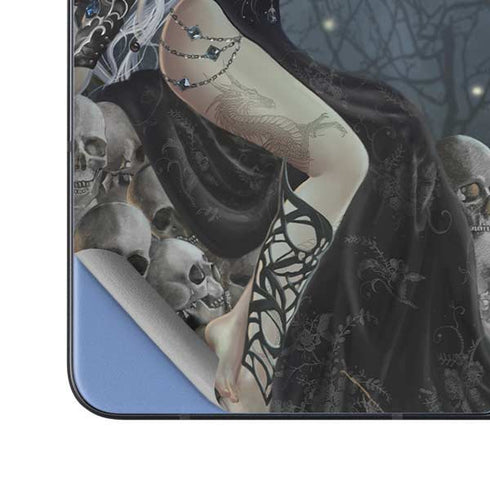 Gothic Queen with Silver Dragon by Nene Thomas Galaxy Z Fold5 5G Skin