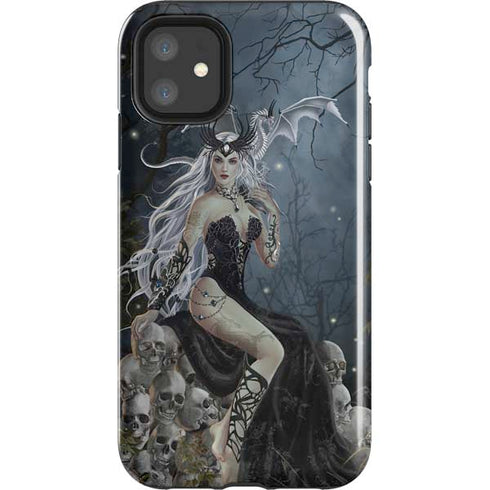 Gothic Queen with Silver Dragon by Nene Thomas iPhone 11 Impact Case