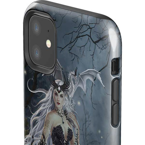 Gothic Queen with Silver Dragon by Nene Thomas iPhone 11 Impact Case