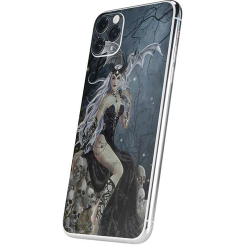 Gothic Queen with Silver Dragon by Nene Thomas iPhone 11 Pro Max Skin
