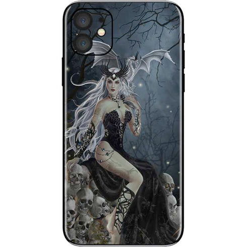 Gothic Queen with Silver Dragon by Nene Thomas iPhone 11 Skin