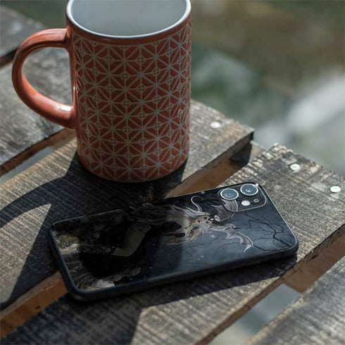Gothic Queen with Silver Dragon by Nene Thomas iPhone 11 Skin