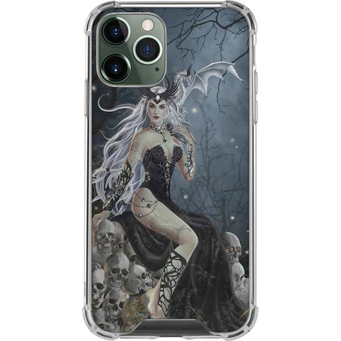Gothic Queen with Silver Dragon by Nene Thomas iPhone 12 Pro Clear Case