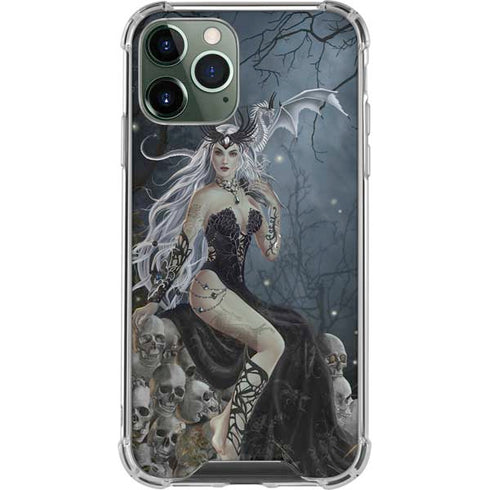 Gothic Queen with Silver Dragon by Nene Thomas iPhone 12 Pro Max Clear Case