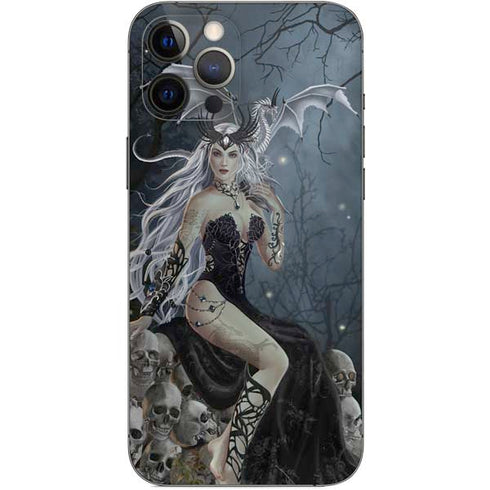 Gothic Queen with Silver Dragon by Nene Thomas iPhone 12 Pro Max Skin