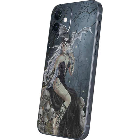Gothic Queen with Silver Dragon by Nene Thomas iPhone 12 Skin