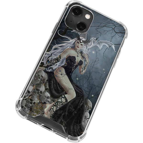Gothic Queen with Silver Dragon by Nene Thomas iPhone 13 Mini Clear Case