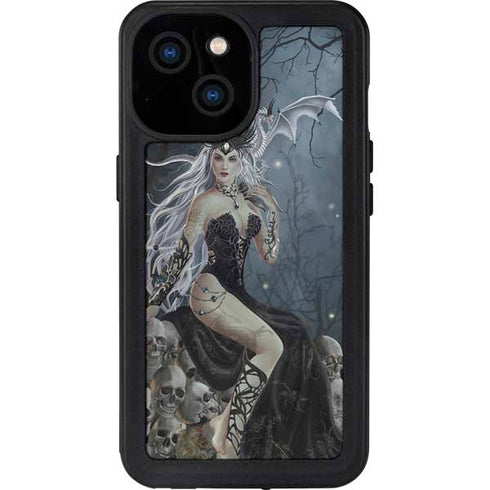 Gothic Queen with Silver Dragon by Nene Thomas iPhone 13 Mini Waterproof Case