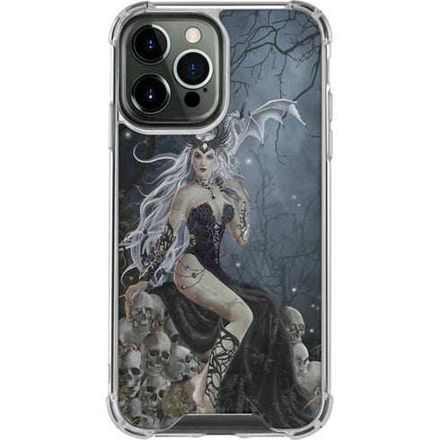Gothic Queen with Silver Dragon by Nene Thomas iPhone 13 Pro Max Clear Case