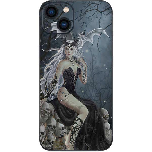 Gothic Queen with Silver Dragon by Nene Thomas iPhone 13 Skin