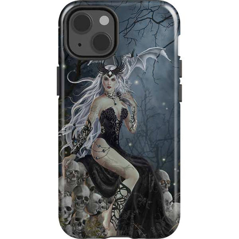 Gothic Queen with Silver Dragon by Nene Thomas iPhone 15 Impact Case
