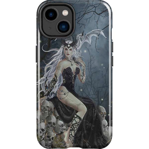 Gothic Queen with Silver Dragon by Nene Thomas iPhone 15 Plus Impact Case