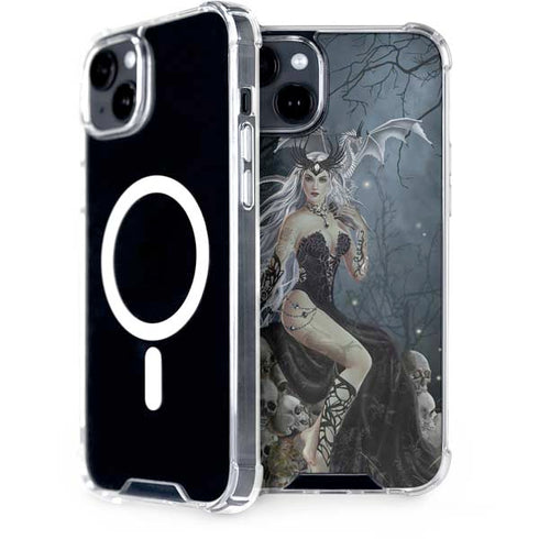 Gothic Queen with Silver Dragon by Nene Thomas iPhone 15 Plus MagSafe Case