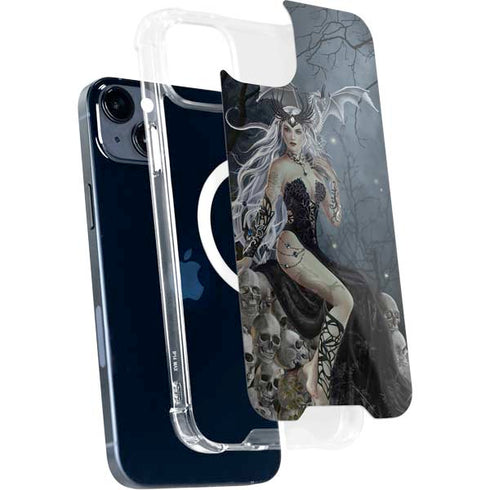 Gothic Queen with Silver Dragon by Nene Thomas iPhone 15 Plus MagSafe Case
