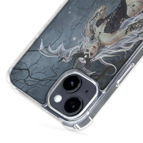 Gothic Queen with Silver Dragon by Nene Thomas iPhone 15 Plus MagSafe Case