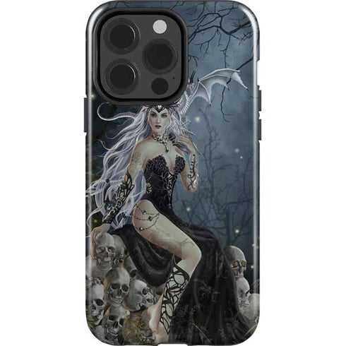 Gothic Queen with Silver Dragon by Nene Thomas iPhone 15 Pro Impact Case