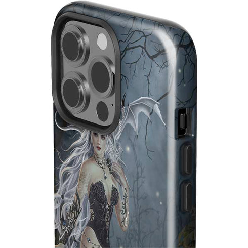 Gothic Queen with Silver Dragon by Nene Thomas iPhone 15 Pro Impact Case