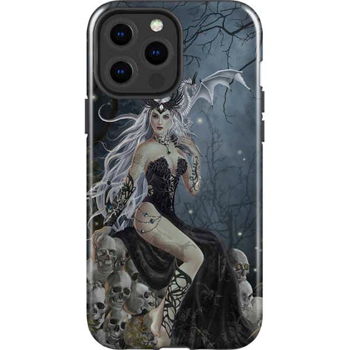 Gothic Queen with Silver Dragon by Nene Thomas iPhone 15 Pro Max Impact Case