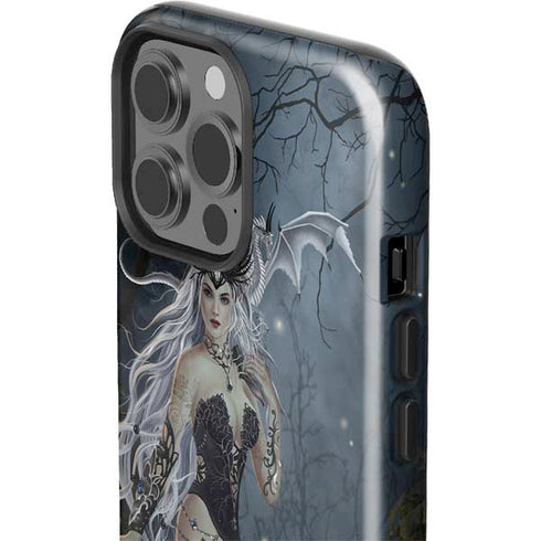 Gothic Queen with Silver Dragon by Nene Thomas iPhone 15 Pro Max Impact Case