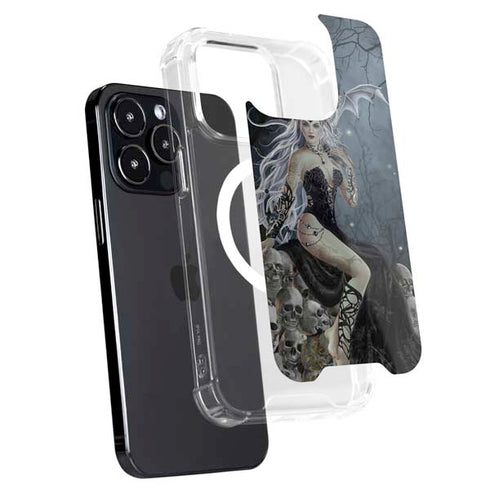 Gothic Queen with Silver Dragon by Nene Thomas iPhone 15 Pro Max MagSafe Case