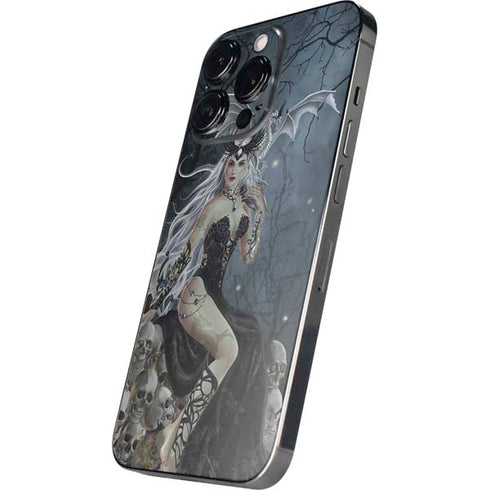 Gothic Queen with Silver Dragon by Nene Thomas iPhone 14 Pro Max Skin