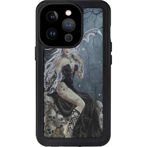 Gothic Queen with Silver Dragon by Nene Thomas iPhone 14 Pro Waterproof Case