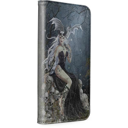 Gothic Queen with Silver Dragon by Nene Thomas iPhone 15 Plus Folio Case