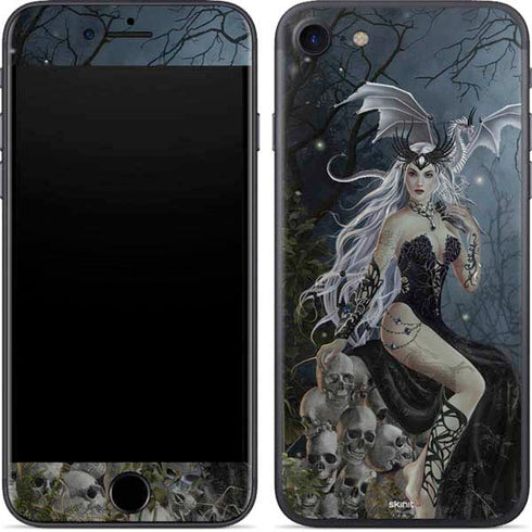 Gothic Queen with Silver Dragon by Nene Thomas iPhone 7 Skin