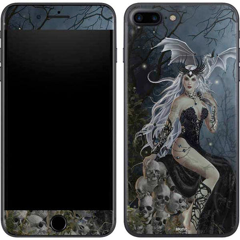 Gothic Queen with Silver Dragon by Nene Thomas iPhone 8 Plus Skin