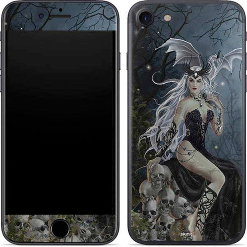 Gothic Queen with Silver Dragon by Nene Thomas iPhone 8 Skin