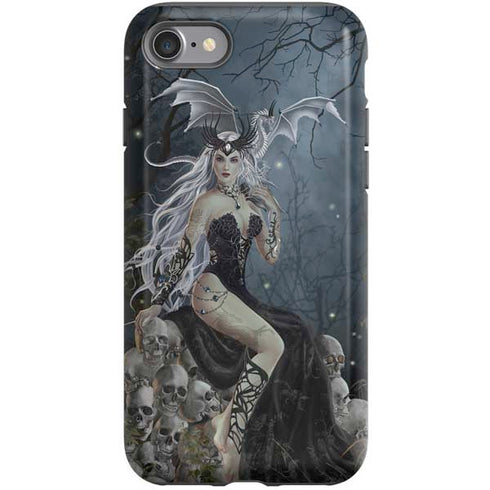 Gothic Queen with Silver Dragon by Nene Thomas iPhone SE (2nd & 3rd Gen) Pro Case