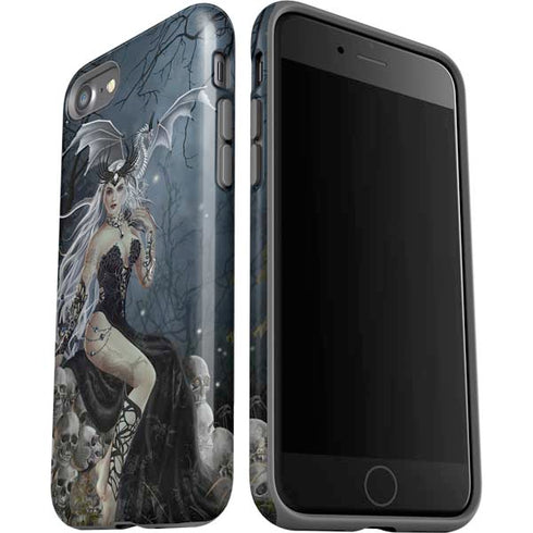 Gothic Queen with Silver Dragon by Nene Thomas iPhone SE (2nd & 3rd Gen) Pro Case