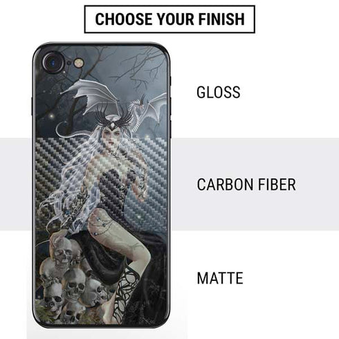 Gothic Queen with Silver Dragon by Nene Thomas iPhone SE (2nd & 3rd Gen) Skin