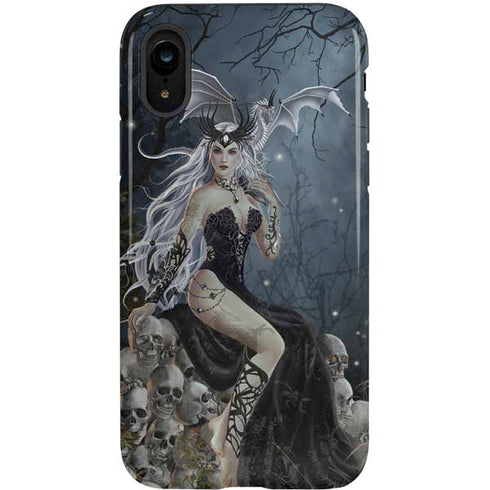 Gothic Queen with Silver Dragon by Nene Thomas iPhone XR Pro Case