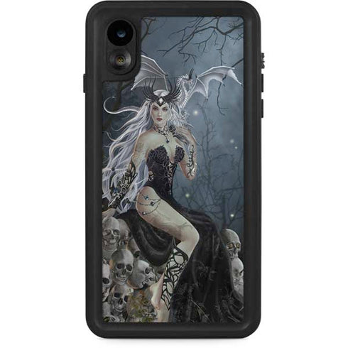 Gothic Queen with Silver Dragon by Nene Thomas iPhone XR Waterproof Case