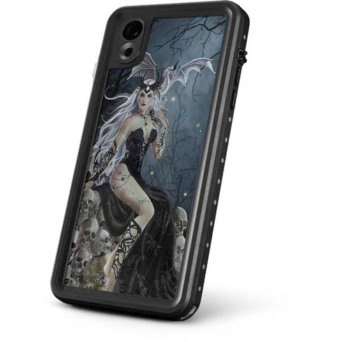 Gothic Queen with Silver Dragon by Nene Thomas iPhone XR Waterproof Case
