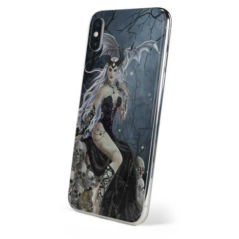 Gothic Queen with Silver Dragon by Nene Thomas iPhone XS Max Skin