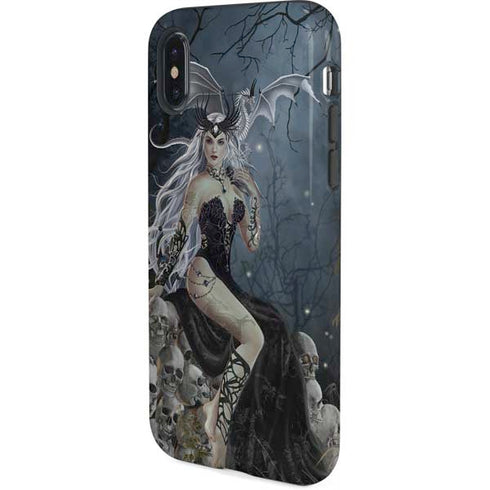 Gothic Queen with Silver Dragon by Nene Thomas iPhone XS Pro Case