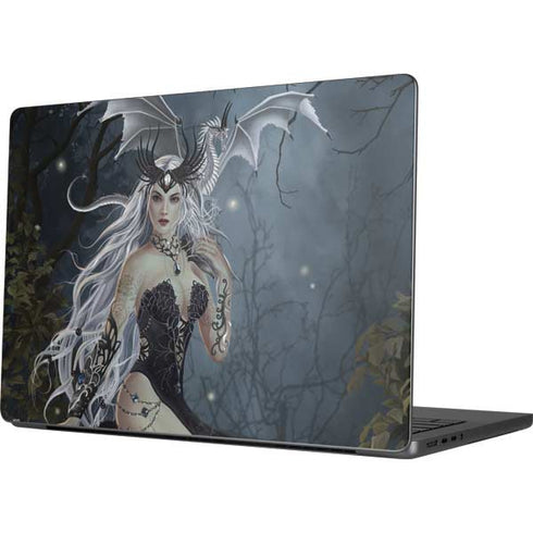Gothic Queen with Silver Dragon by Nene Thomas MacBook Pro 14in (2021-24) Skin