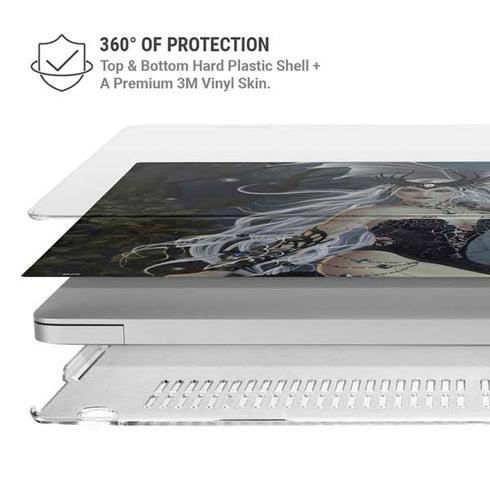Gothic Queen with Silver Dragon by Nene Thomas MacBook Pro 16in (2019-20) Case plus Skin
