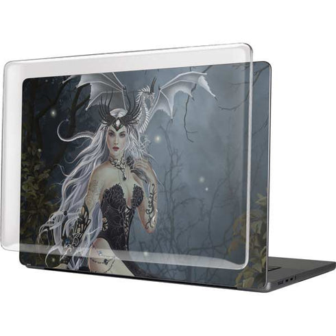 Gothic Queen with Silver Dragon by Nene Thomas MacBook Pro 16in (2021-25) Case plus Skin