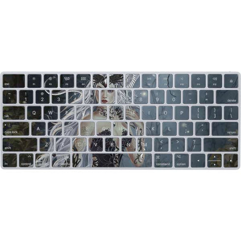 Gothic Queen with Silver Dragon by Nene Thomas Magic Keyboard Skin