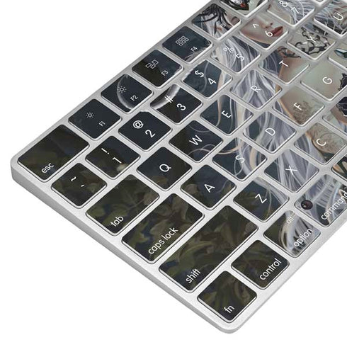 Gothic Queen with Silver Dragon by Nene Thomas Magic Keyboard Skin