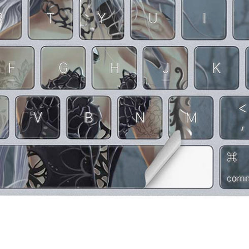 Gothic Queen with Silver Dragon by Nene Thomas Magic Keyboard Skin