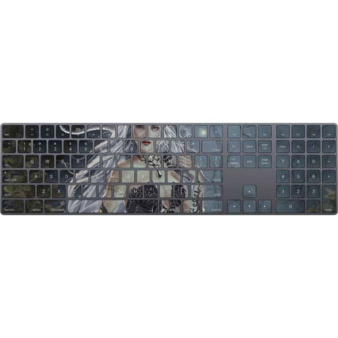 Gothic Queen with Silver Dragon by Nene Thomas Magic Keyboard with Numeric Keypad Skin